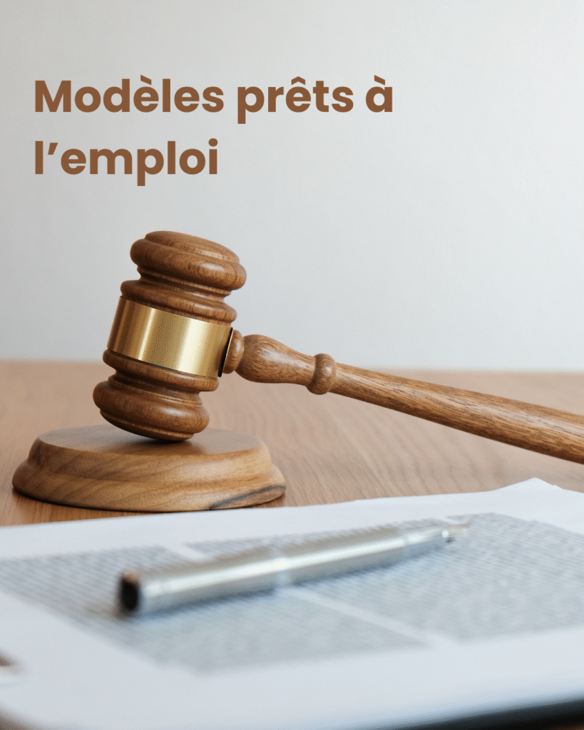 Modèles documents juridiques prêts à l'emploi